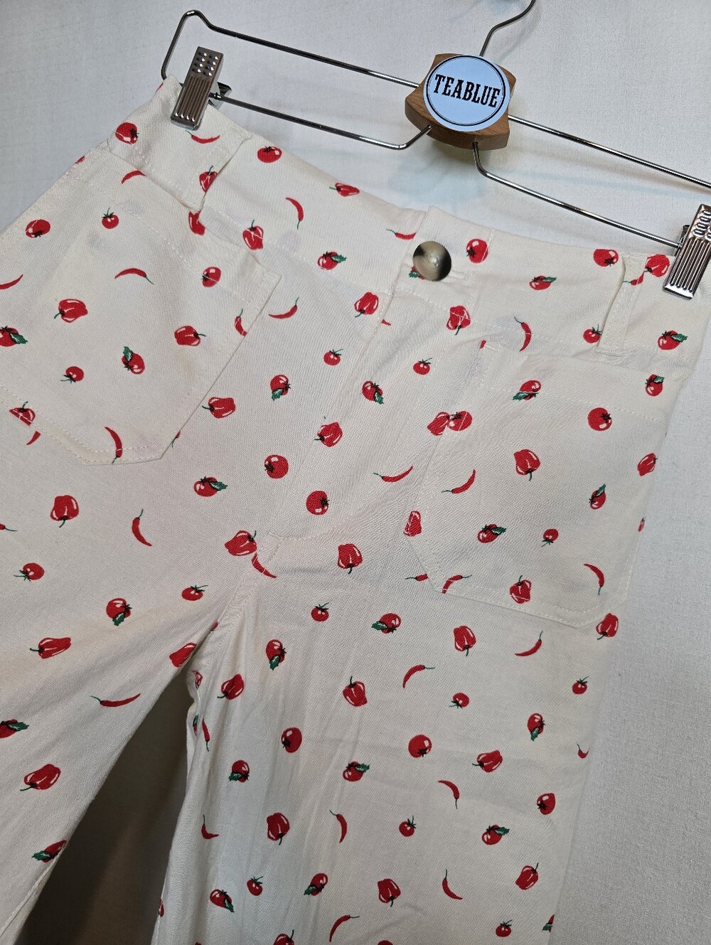 Maeve Colette Linen Pants Crop Wide Leg Peppers Tomato 25 NWT - Picture 8 of 14